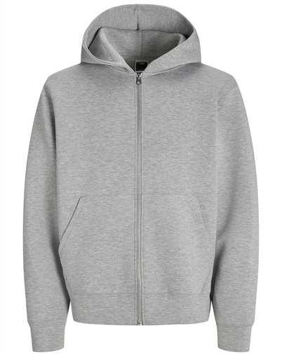 Jack & Jones - JCOCover Scuba Sweat Zip Hoodie - Light Grey Melange
